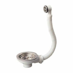 30717336 Выпуск для мойки Д-90 из нерж.стали с круглым переливом