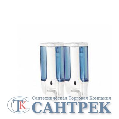 406-1/L Дозатор для жидкого мыла настенный двойной - 1
