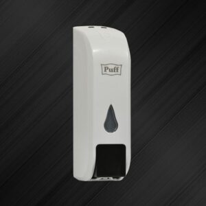 Дозатор для жидкого мыла настенный Puff-8104 0,35л, пластик, белый, съемный контейнер, с ключом