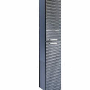 Пенал 'FIESTA' волна 3D 2 двери (черный мет.) 300*1900*300