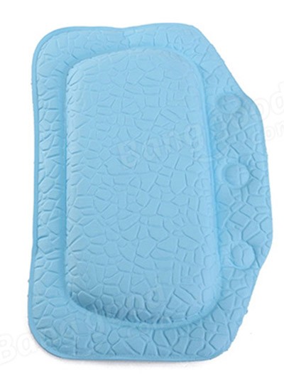Подушка для ванны с присосками ПВХ 'Спа' 25х37см голубой (6907) - 1