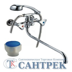 Смеситель Ванна 1/2 м/к (литой) ПСМ-156-К/77 пластик