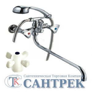 Смеситель Ванна 1/2 м/к (литой) ПСМ-156-К/99 пластик