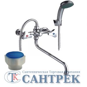 Смеситель Ванна 1/2 м/к (сборный) ПСМ-150-К/77 пластик