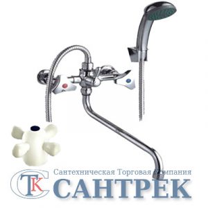 Смеситель Ванна 1/2 м/к (сборный) ПСМ-150-К/99 пластик