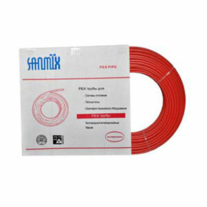 Труба из сшитого полиэтилена SANMIX-PEXb 16 PN12.5 (для теплых полов) красная БУХТА - 100м