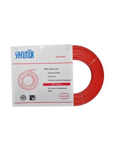 Труба из сшитого полиэтилена SANMIX-PEXb 20 PN12.5 (для теплых полов) красная БУХТА - 100 м - 1