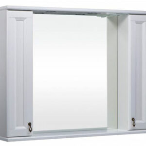 Зеркало ВАРНА 105 со шкафчиками, Белый (BAS) МБ00076