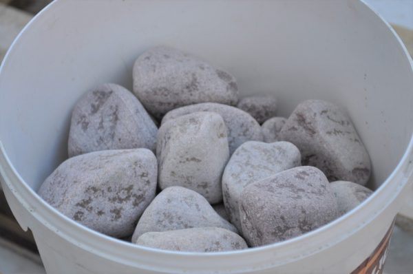 Камень белый кварцит Горячий лёд 20 кг (ведро) - 1