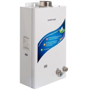 Газовый водонагреватель Superflame SF0420 ТВ 10л белый TYPE/NEW Турбо (20 кВт,расход воды 10 л/мин)