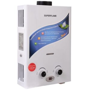 Газовый водонагреватель Superflame SF0216 8л. белый (Мощн. 14 кВт, расход 8 л/мин)