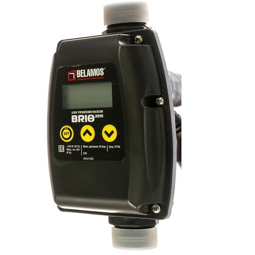 Реле давление Brio-5 -2015 (вкл/выкл насоса+защита от сухого хода, электрон дисплей) - 2